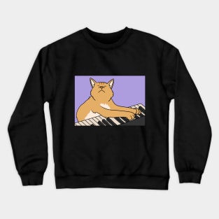 Pianist Cat Crewneck Sweatshirt